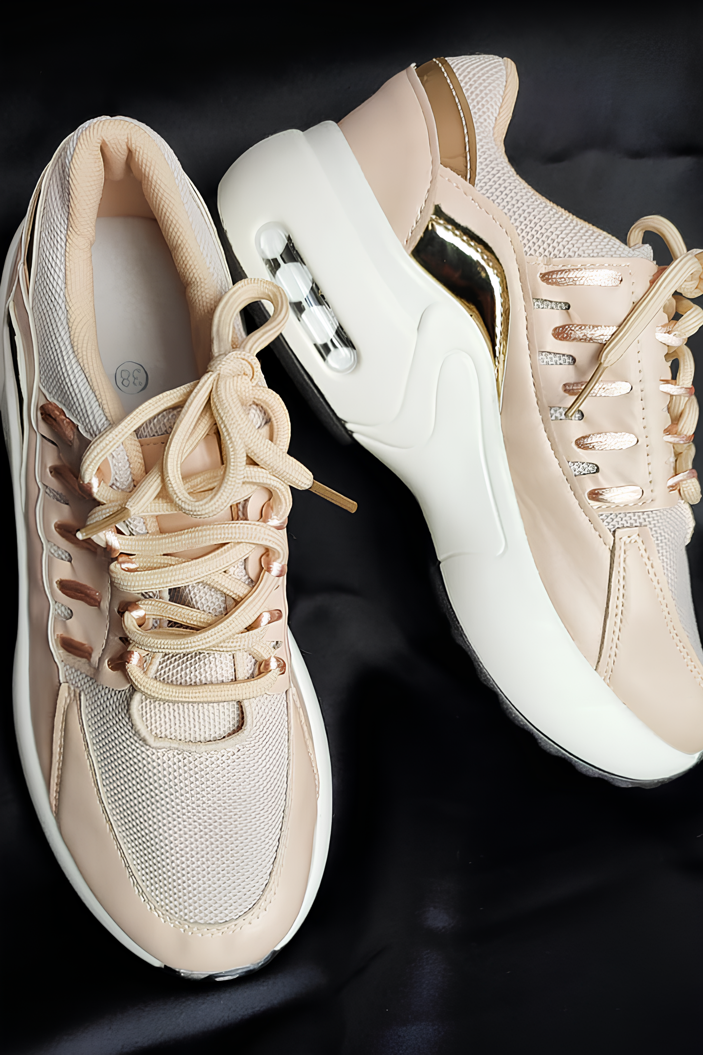 Kadın Krem Spor Ayakkabı/Sneaker