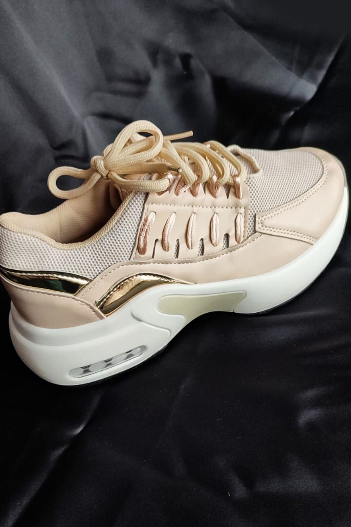 Kadın Krem Spor Ayakkabı/Sneaker