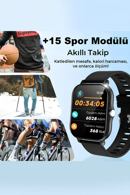 Akıllı Saat - Çok Fonksiyonlu Dokunmatik Bluetooth Smartwatch