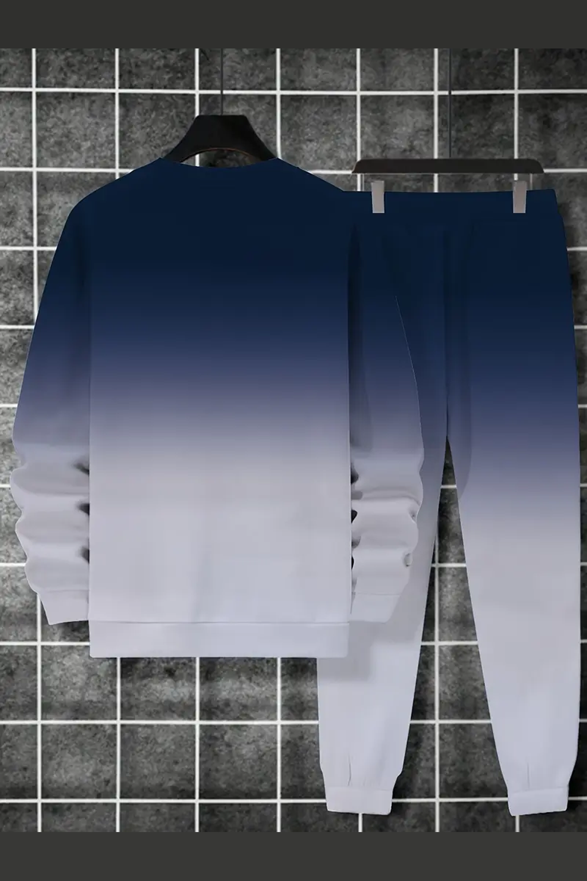 Erkek Gündelik Baskılı Eşofman Takımı - Hafif Esnek Polyester Kumaş, Bahar & Sonbahar Uyumlu