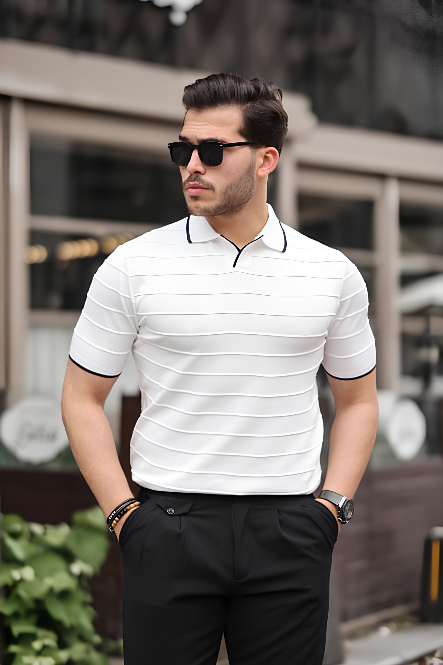 Beyaz Triko Tshirt