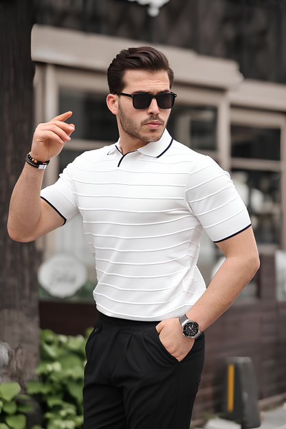 Beyaz Triko Tshirt