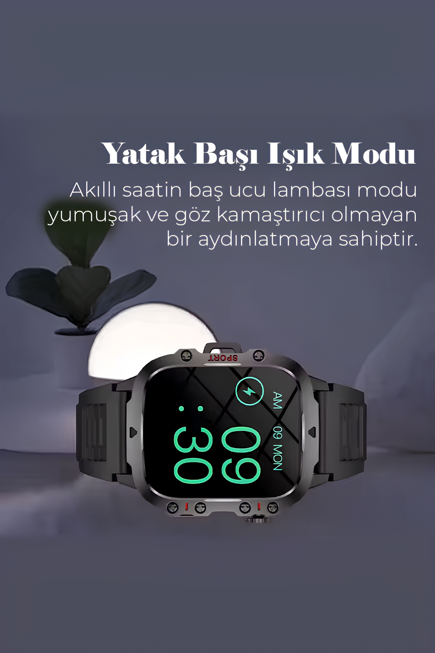Akıllı Saat El Feneri Özellikli - Yüzlerce Modlu - Nabız İzleme