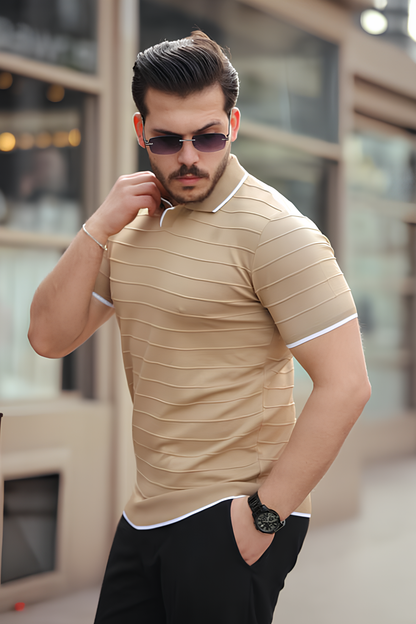 Bej Triko Tshirt
