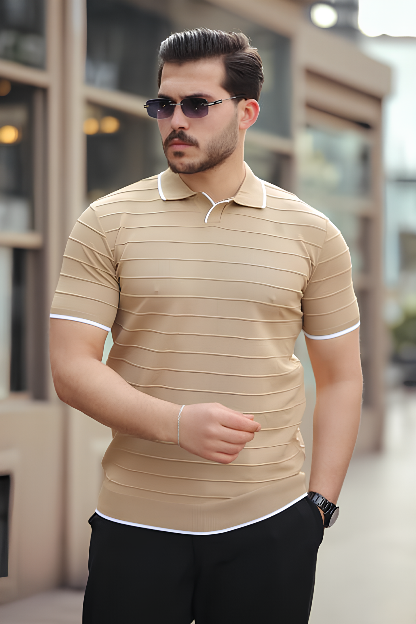 Bej Triko Tshirt