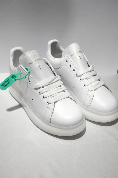 Kalın Taban Beyaz Unisex Sneaker | Jel Destekli Spor Ayakkabı