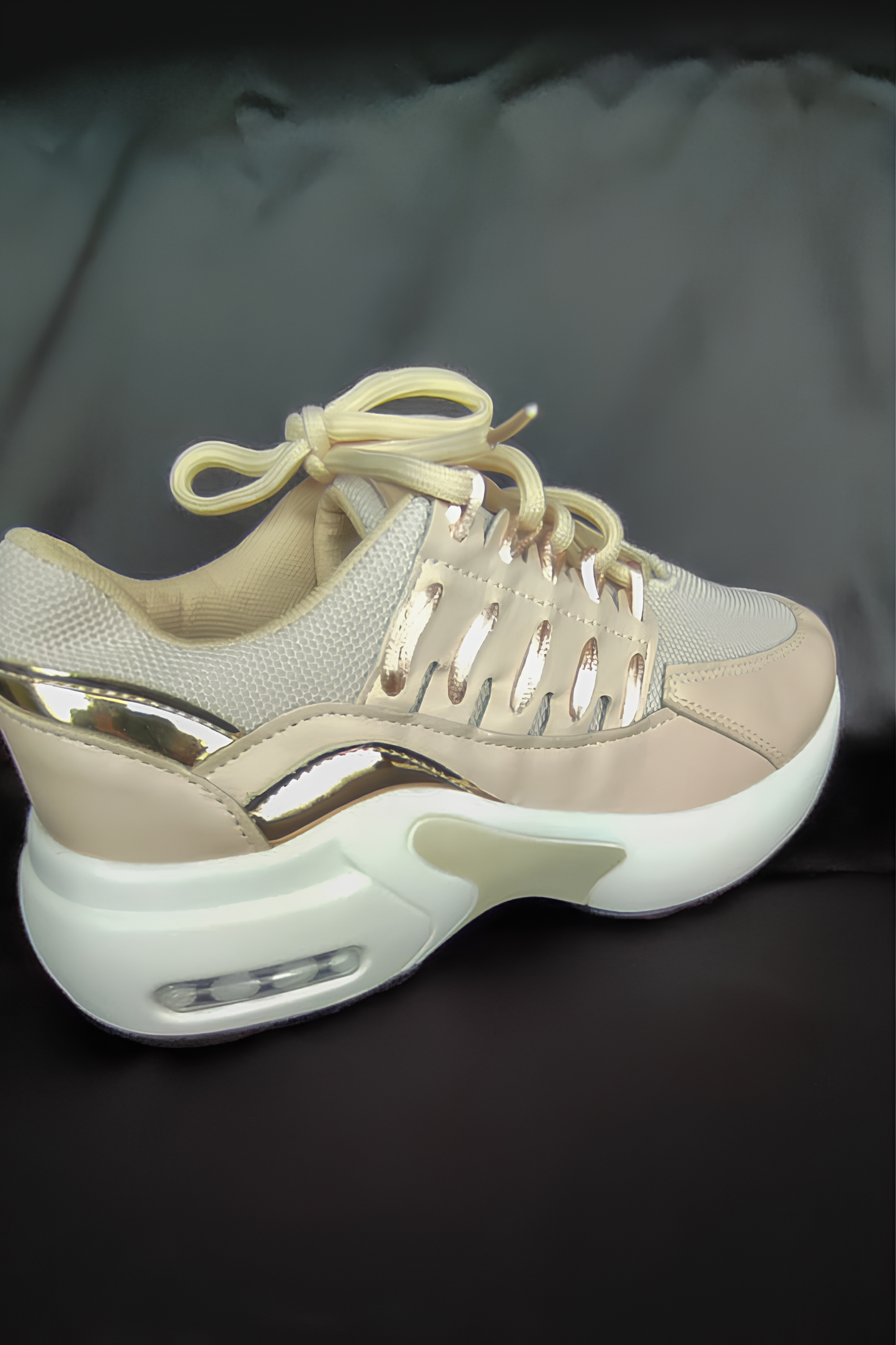 Kadın Krem Spor Ayakkabı/Sneaker