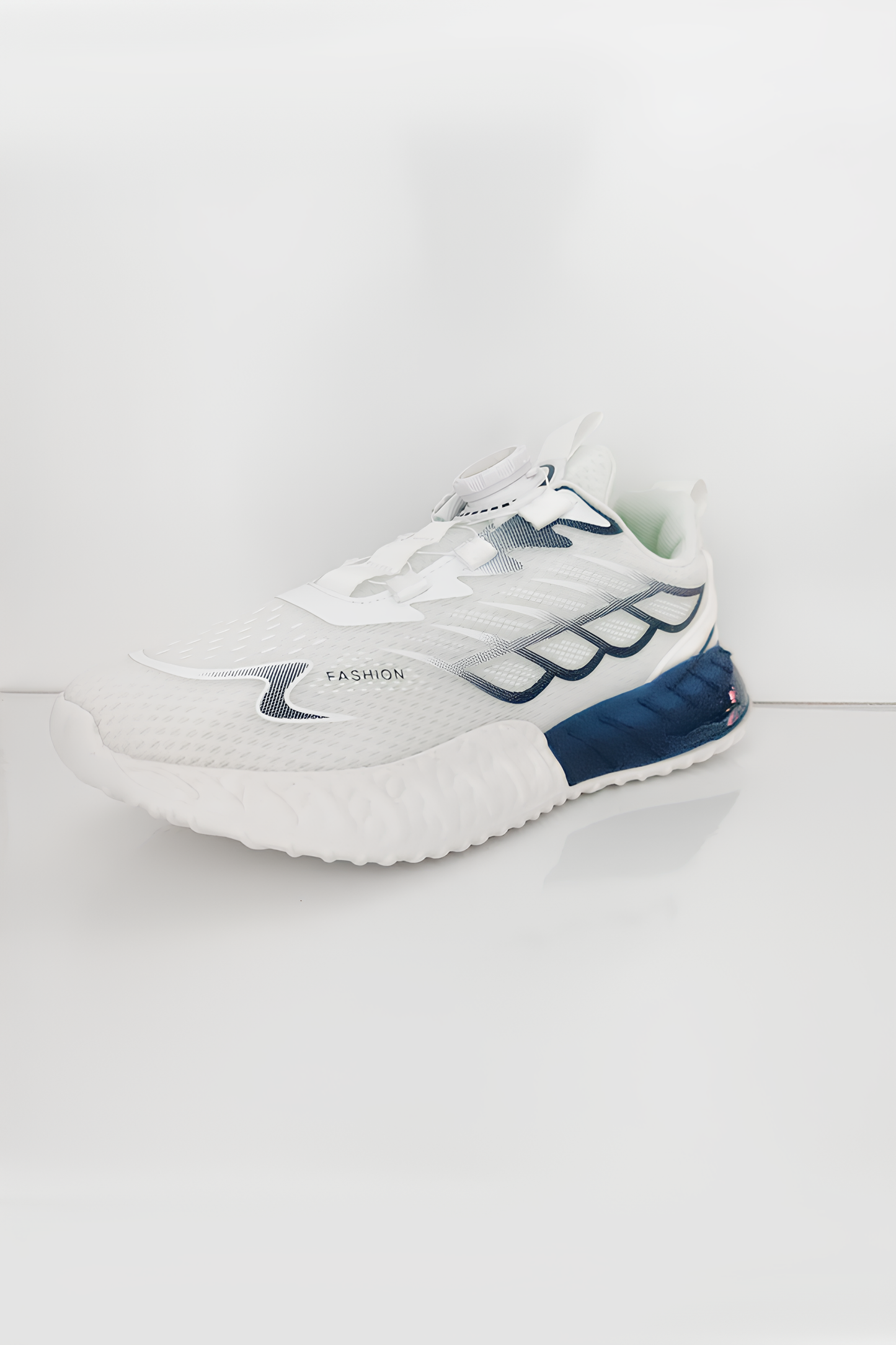 Erkek/Çocuk Beyaz Lacivert Detaylı Koşu ve Spor Ayakkabı - Hafif ve Konforlu Sneaker
