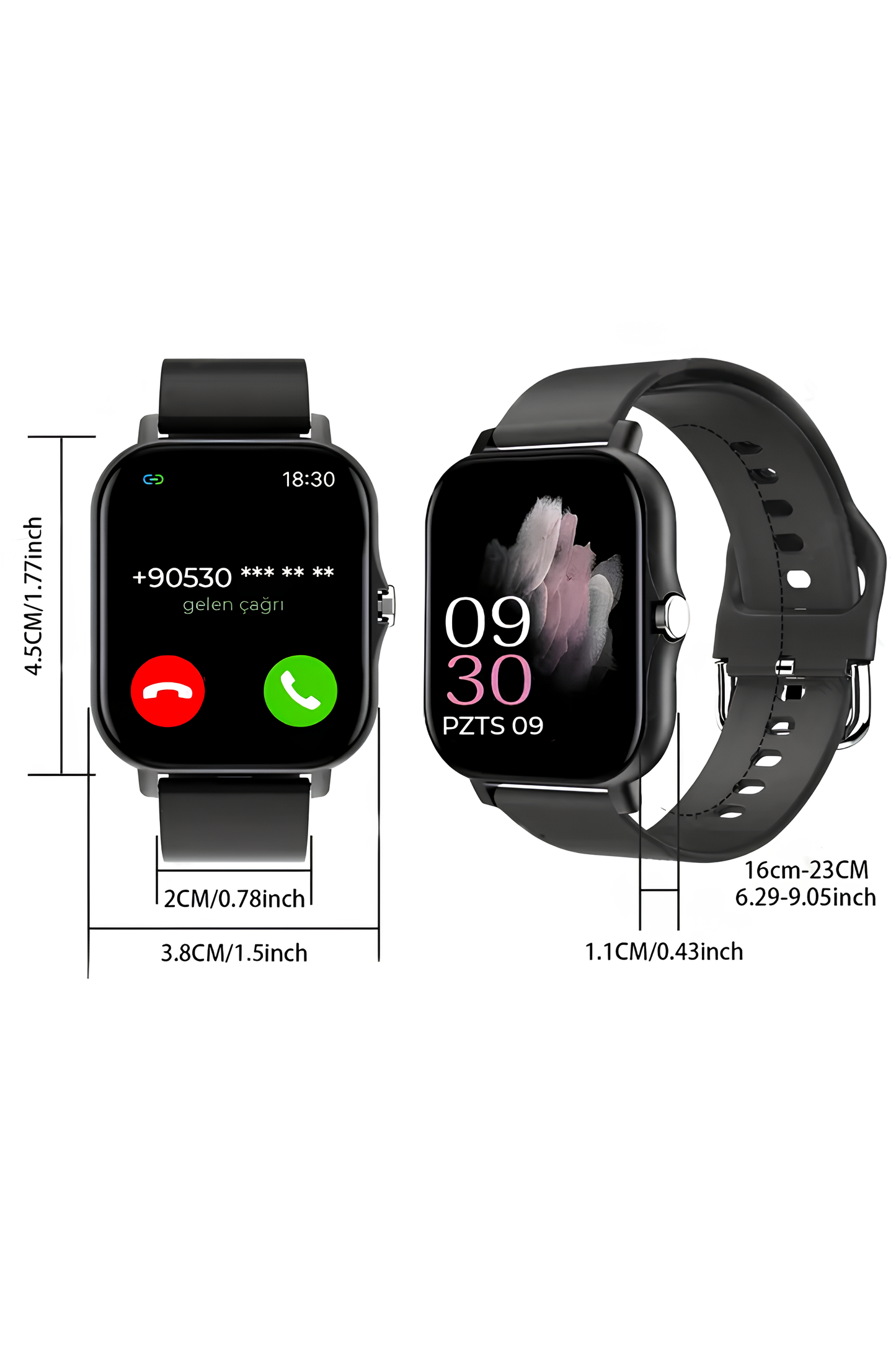 Akıllı Saat - Çok Fonksiyonlu Dokunmatik Bluetooth Smartwatch