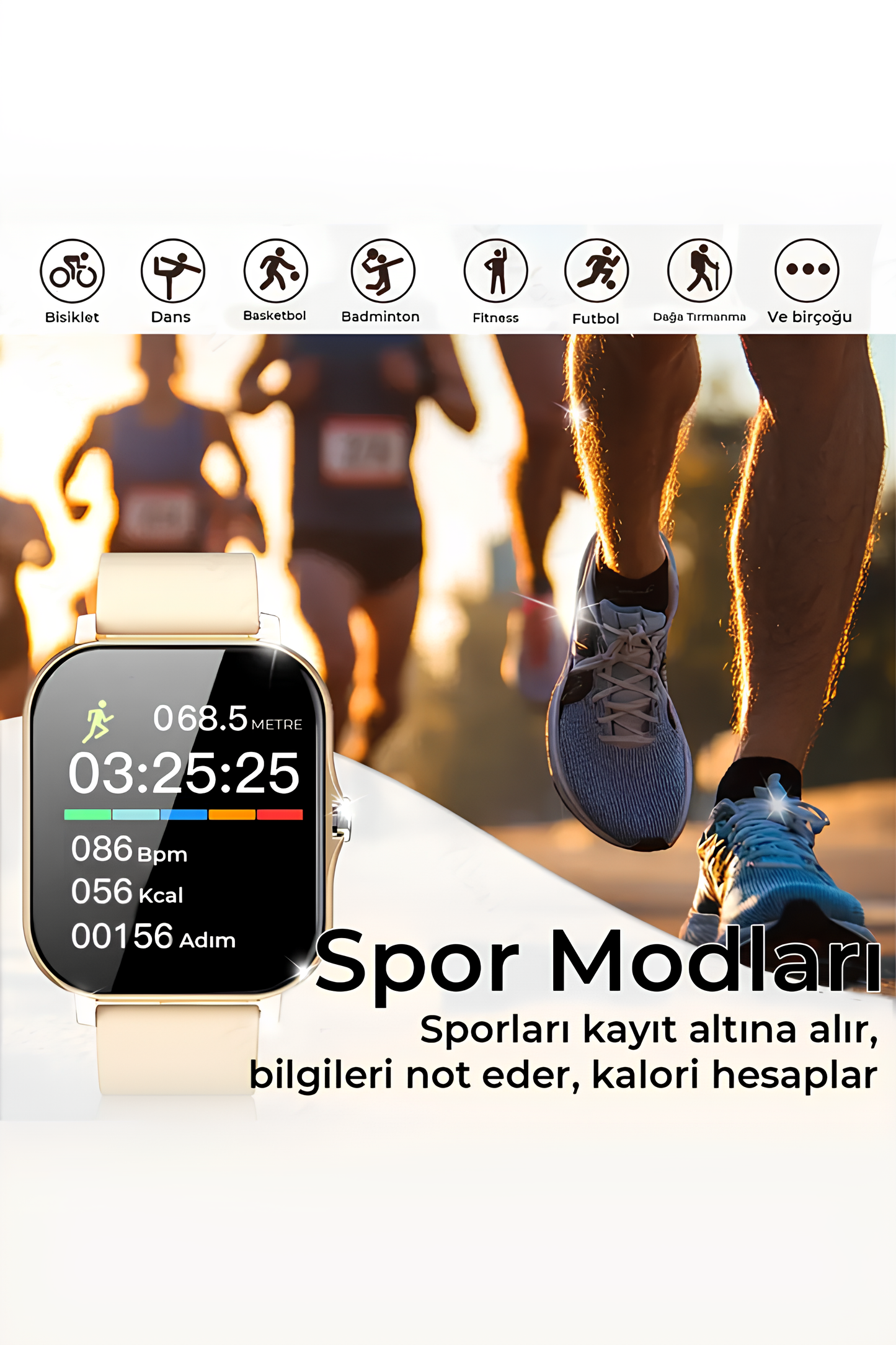 Akıllı Saat - Çok Fonksiyonlu Dokunmatik Bluetooth Smartwatch